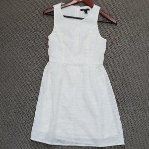 white textured dress